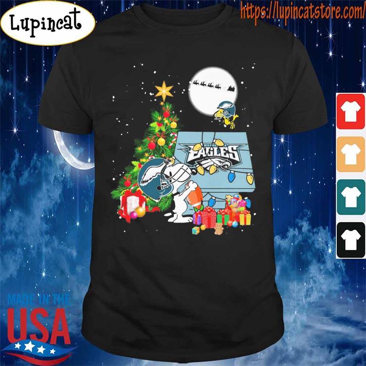 Snoopy and Woodstock Philadelphia Eagles football Merry Christmas