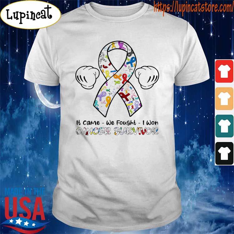 Official Mickey mouse It came we fought 1 Won Cancer Survivor shirt