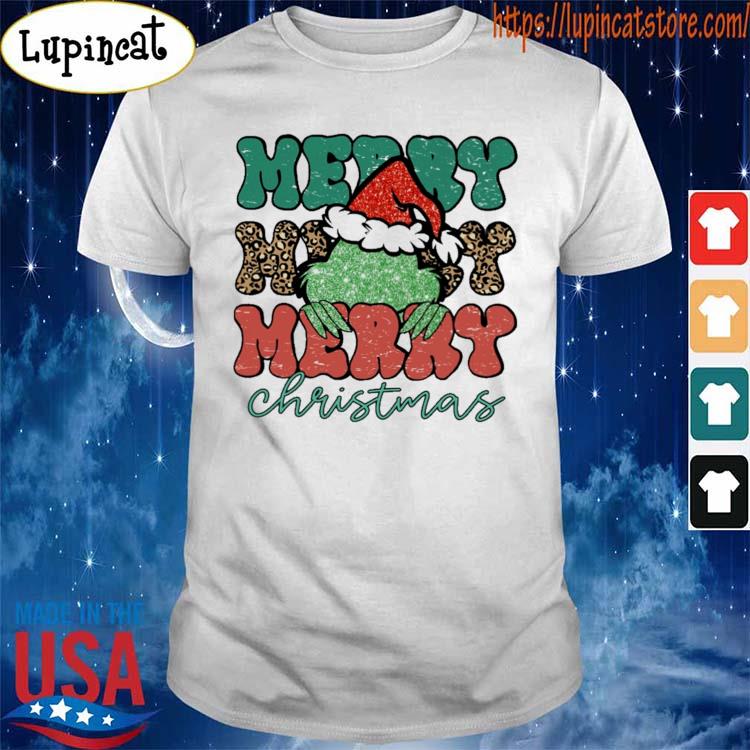 Official Santa Grinch Merry Christmas Leopard 2022 shirt