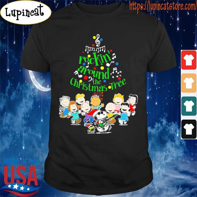 The Peanuts Characters Rockin' Around the Christmas Tree shirt