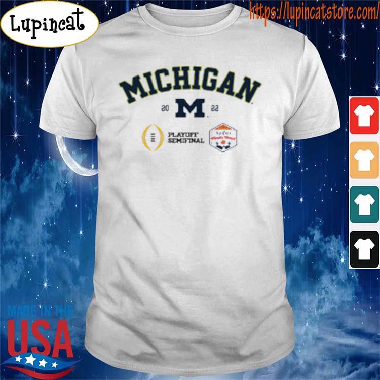 Mden Shop Michigan 2022 College Football Playoff Fiesta Bowl T-Shirt