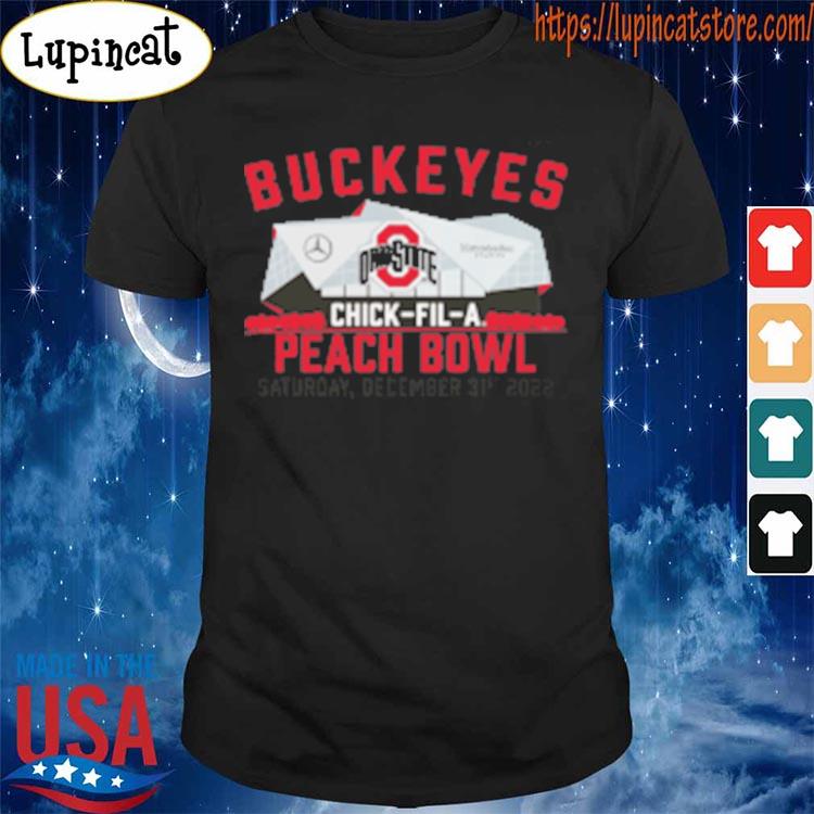 Ohio State Buckeyes Football Playoff 2022 Chick-Fil-A Peach Bowl Gameday Stadium T-Shirt