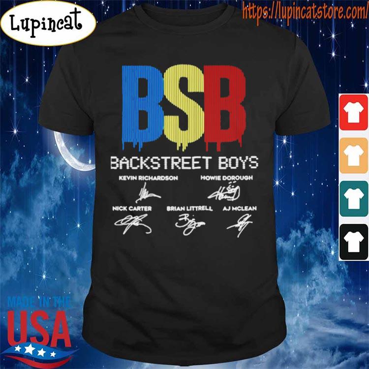 Pop Band 90s Backstreet Boys Members With Signature shirt