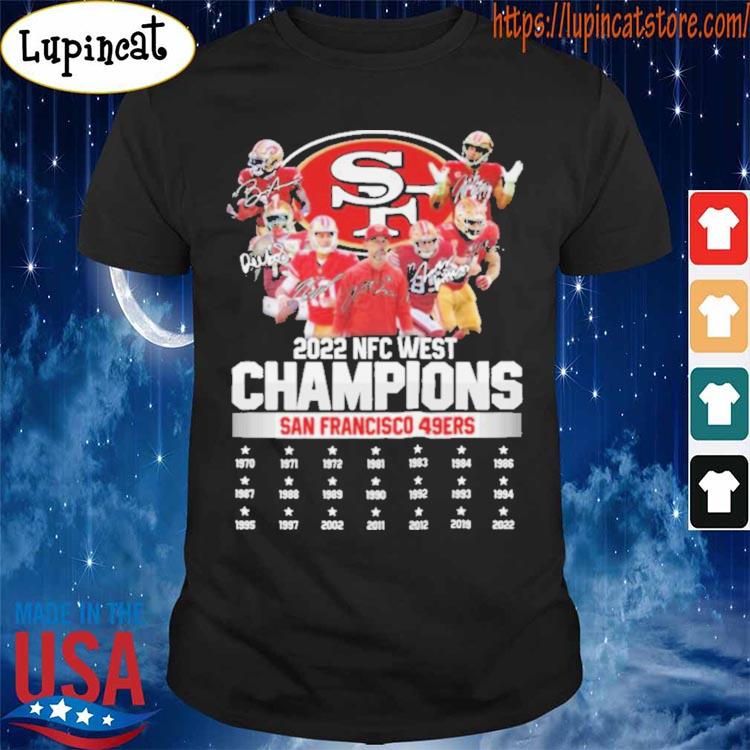 San Francisco 49Ers NFC West Champions 2022 signatures shirt, hoodie,  sweater, long sleeve and tank top