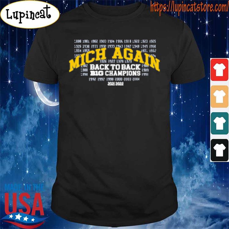 Valiant Michigan Mich-Again Back-To-Back Big Ten Champions Navy NIL T-Shirt