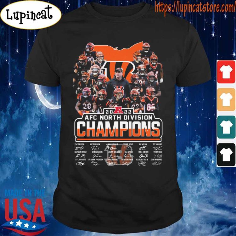 Official Cincinnati Bengals Afc North Champions Go Bengals Go Signatures  Shirt, hoodie, sweater, long sleeve and tank top