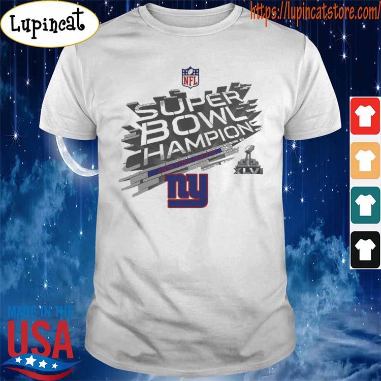 Eli Manning Wearing Super Bowl Champions New York Giants Shirt