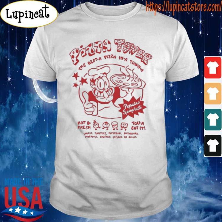 Fangamer Pizza Tower The Best A Pizza In A Town A Peppino Spaghetti Shirt