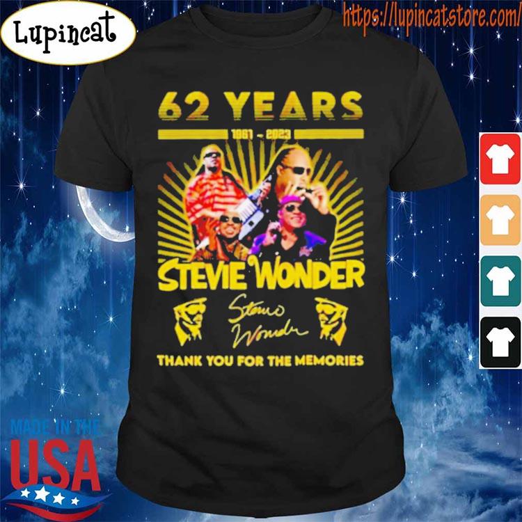 Stevie Wonder 62 Years Of 1961 – 2023 Thank You For The Memories Signature Shirt