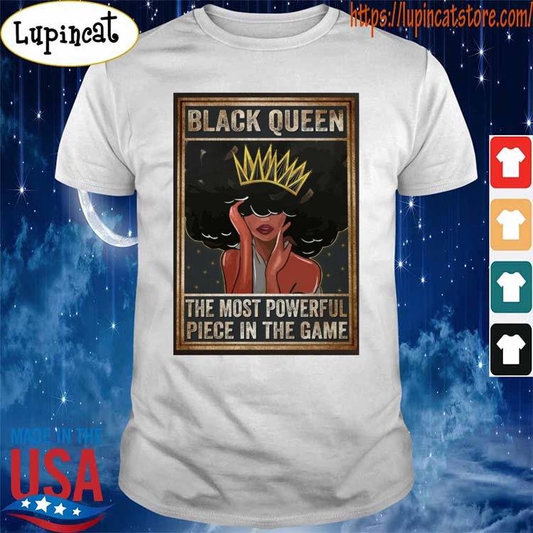 Black Queen The Most Powerful Piece In The Game Afro Girl Wall Art Poster, Black Mother Birthday Gift Poster T-shirt