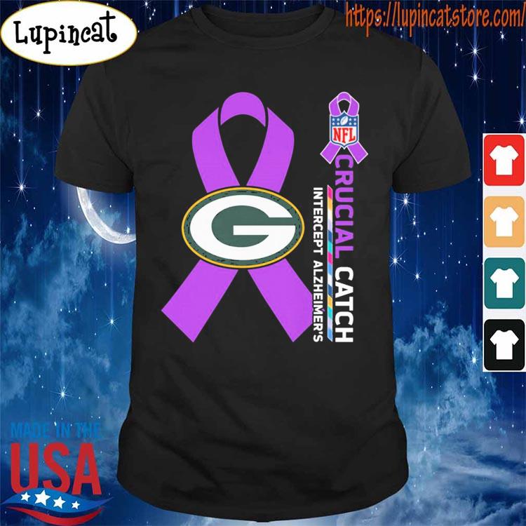 Green Bay Packers NFL Crucial Catch Intercept Alzheimer's shirt, hoodie,  sweater, long sleeve and tank top