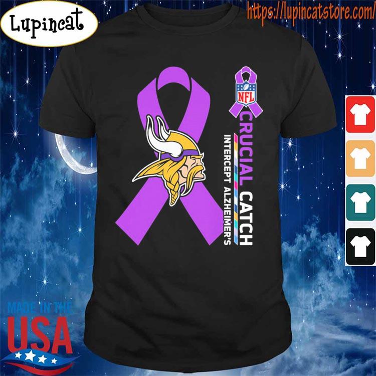 Minnesota Vikings NFL Crucial Catch Intercept Alzheimer's shirt, hoodie,  sweater, long sleeve and tank top