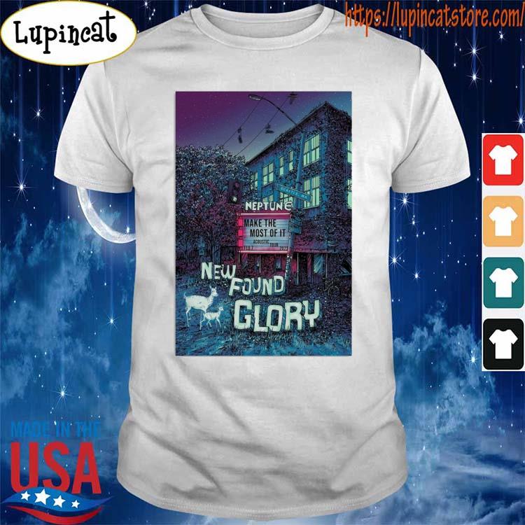 New Found Glory Seattle 2023, February 7th, Acoustic Tour, Neptune Theater WA, Limited Of 100 Poster Shirt